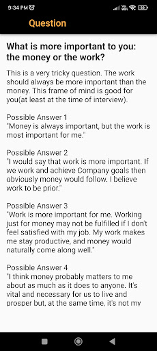 HR Interview Questions Screen 3