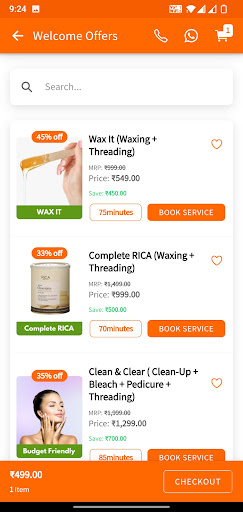 SHASAH Salon at Home Services Screen 2