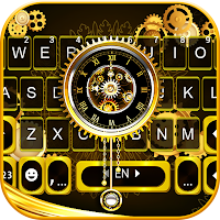 Gold Luxury Clock Keyboard The