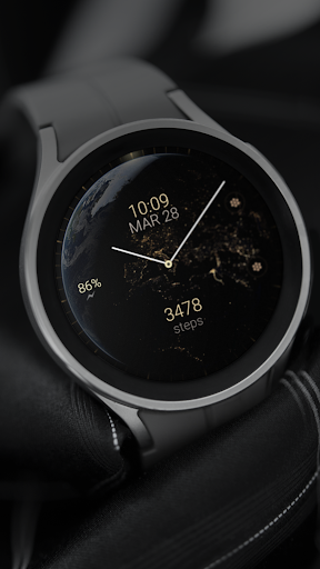 Earth analog watch face