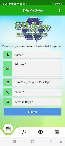 Android application CalGREENS Mobile Recycling screenshort