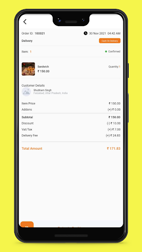 Ayyoeat: Restaurant Partner Screen 3