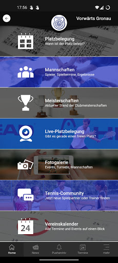Android application Vorwärts Gronau Tennis screenshort