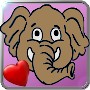 Baby Elephant in love  Icon
