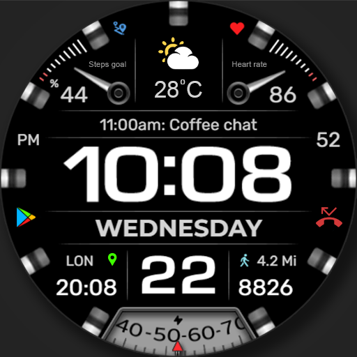 WFP 233 Digital watch face Logo