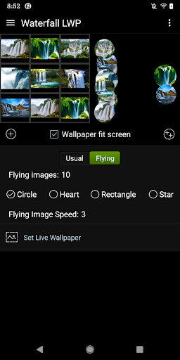 Android application Waterfall LWP screenshort