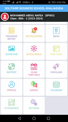 Solitaire Business School Screen 2