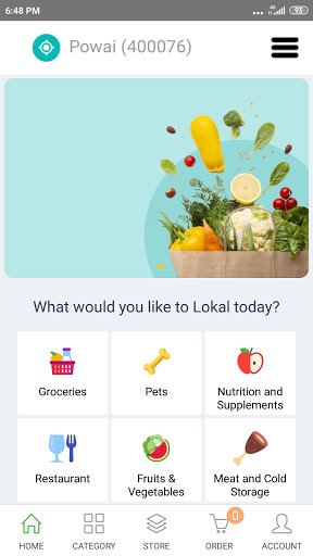 Android application Lokal.in screenshort