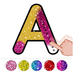 Alphabets Coloring book Glitter and Fireworks Apk