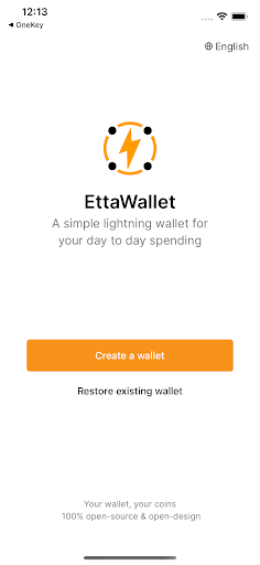 Android application EttaWallet screenshort
