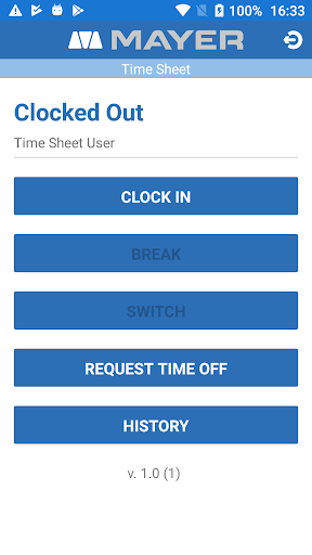 Android application Mayer Time Sheet screenshort