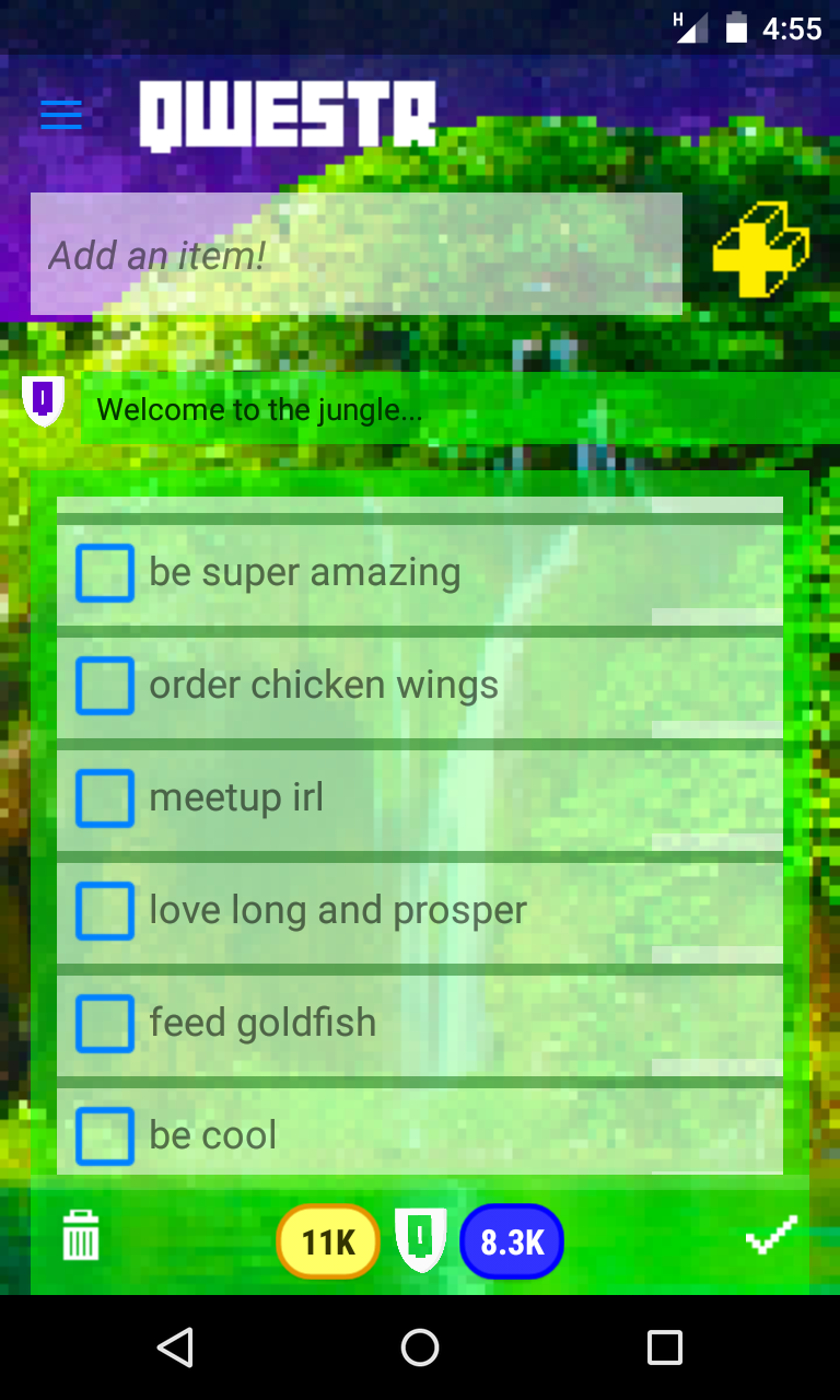 Android application Qwestr screenshort