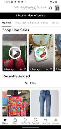 Screenshot of The Whistling Dixie Boutique