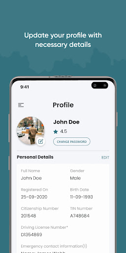 Tevio-Courier:Pickup & Deliver Screen 2