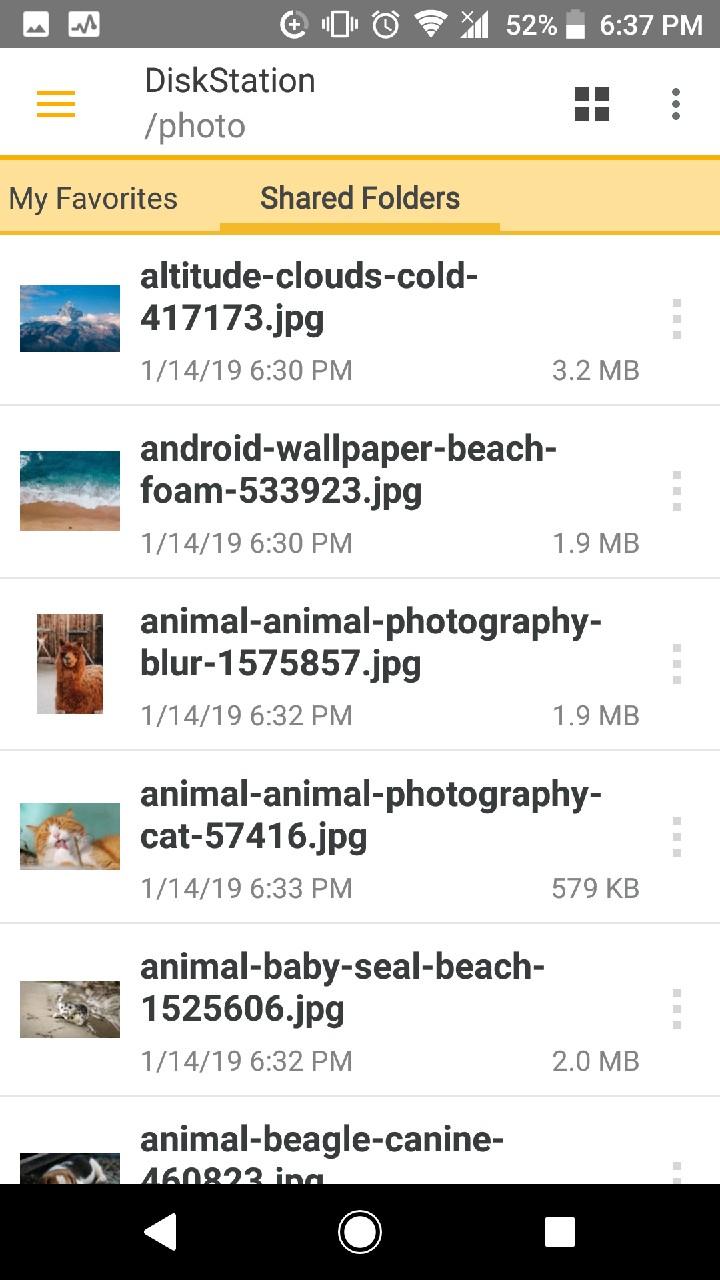 Android application DS file screenshort