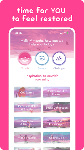 Android application Nourish (wellbeing for mums) screenshort