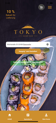 Android application Tokyo Sushi Bar screenshort