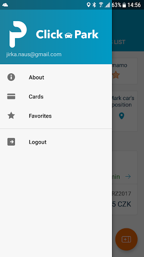 Android application ClickPark screenshort