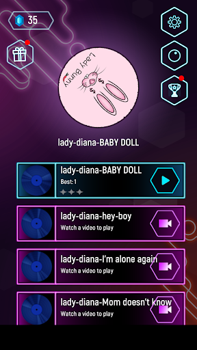 Lady Diana Tiles ball Edm Hop Screen 2
