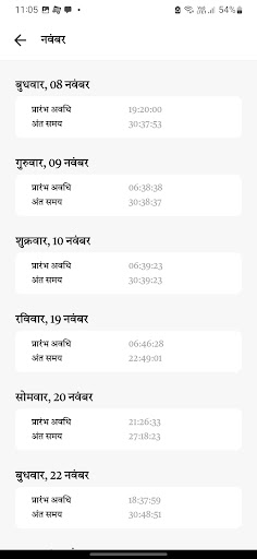 Hindu Calendar - Panchang