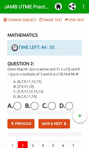JAMB CBT 2024 (Score 300+) Screen 2