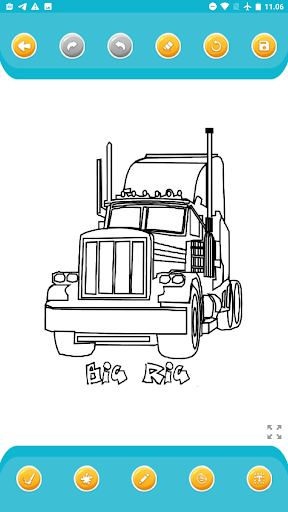 Android application Truck Trailer Coloring screenshort
