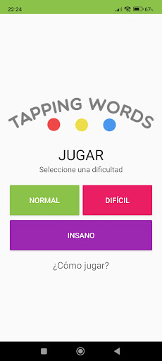 Android application Tapping Words screenshort