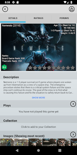 My BGG - BoardGames Informatio Screen 3