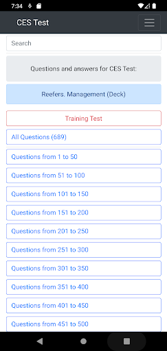 Reefers. Management CES Test Screen 3