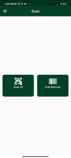 Qrcode and Barcode Scanner Screen 2