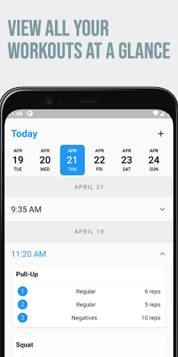 Bodyweight Workout Tracker Screenshot