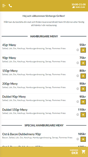 Android application Sörbergegrillen screenshort