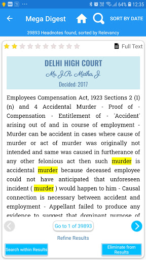 Mega Digest of Indian Law Screen 3