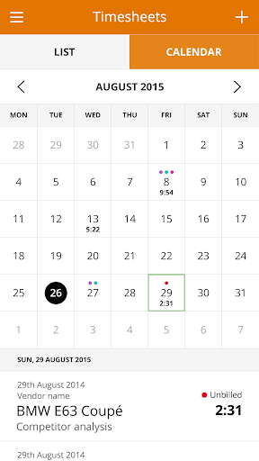 Zistemo® - Time Tracking Screen 3