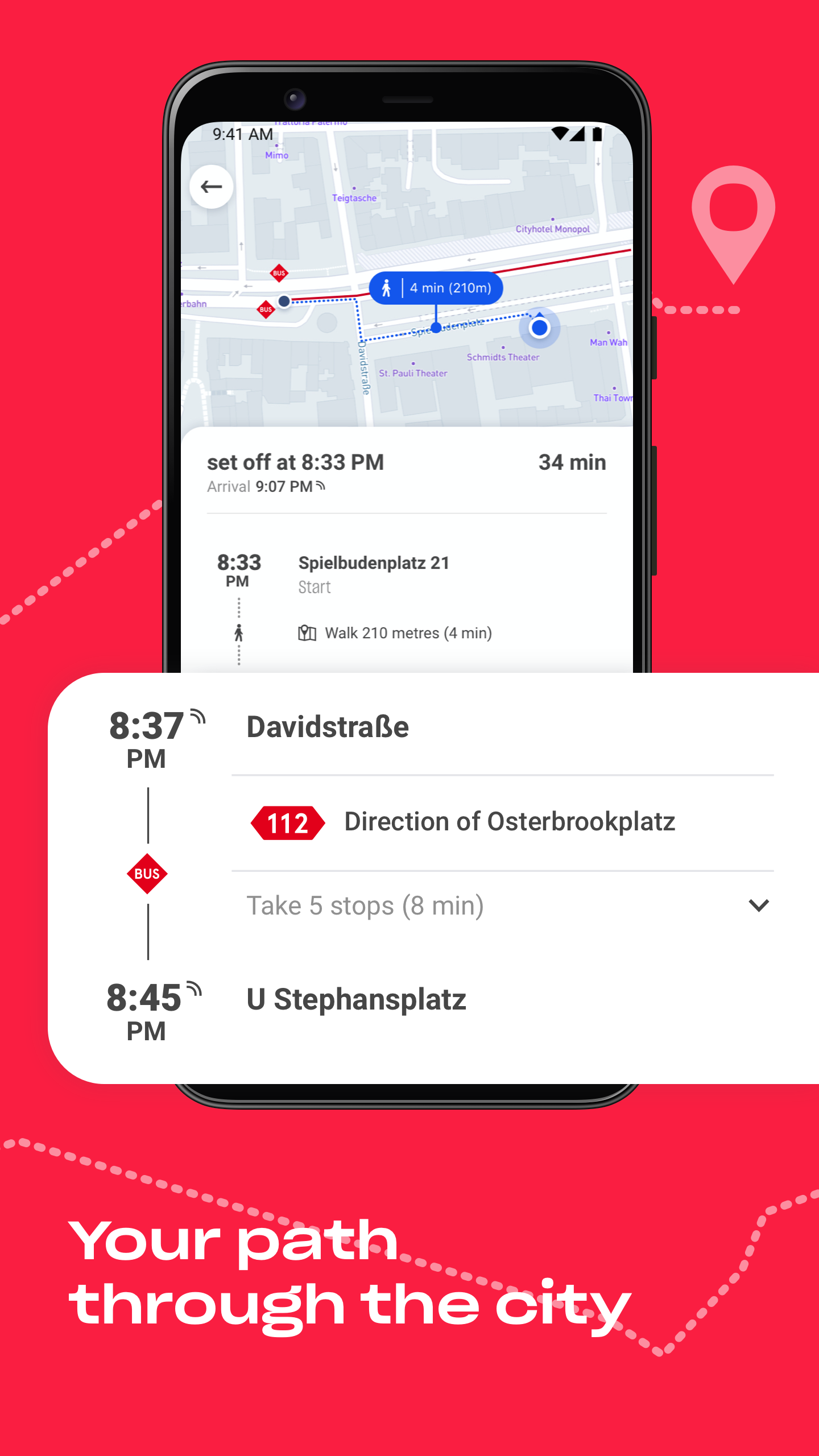 Android application hvv - route planner & tickets screenshort