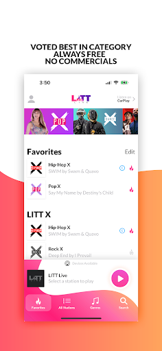 Android application LITT Live screenshort