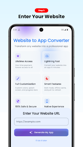 Web to App Converter | No Code Screenshot 2 - AppWisp.com