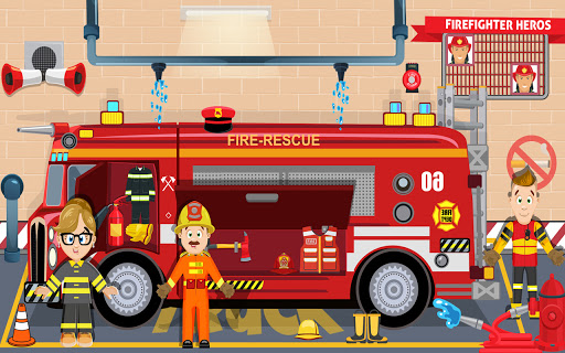 Pretend Play Town Fire Station: Small City Fireman apkdebit screenshots 8