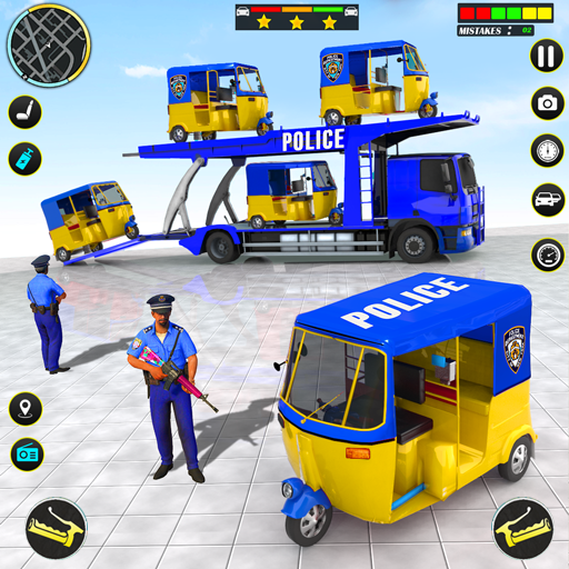 Police Tuk Tuk Transport Truck  Icon