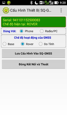 Ứng Dụng Cấu Hình SQ-GNSS Screen 2