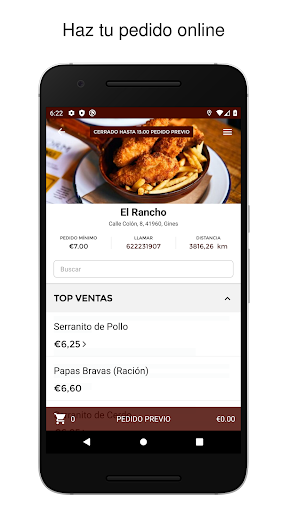 Android application El Rancho screenshort