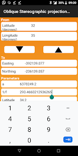 Equatorial Stereographic projection calculator