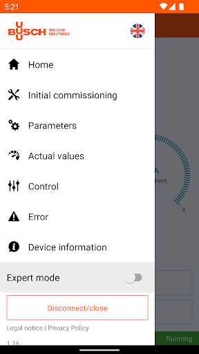 Busch Ecotorque App Screen 2