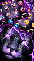 screenshot of Lightning Neon Lion Keyboard Theme