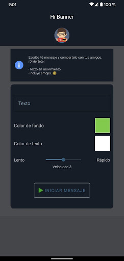 Hi Banner - landscape message Screen 2