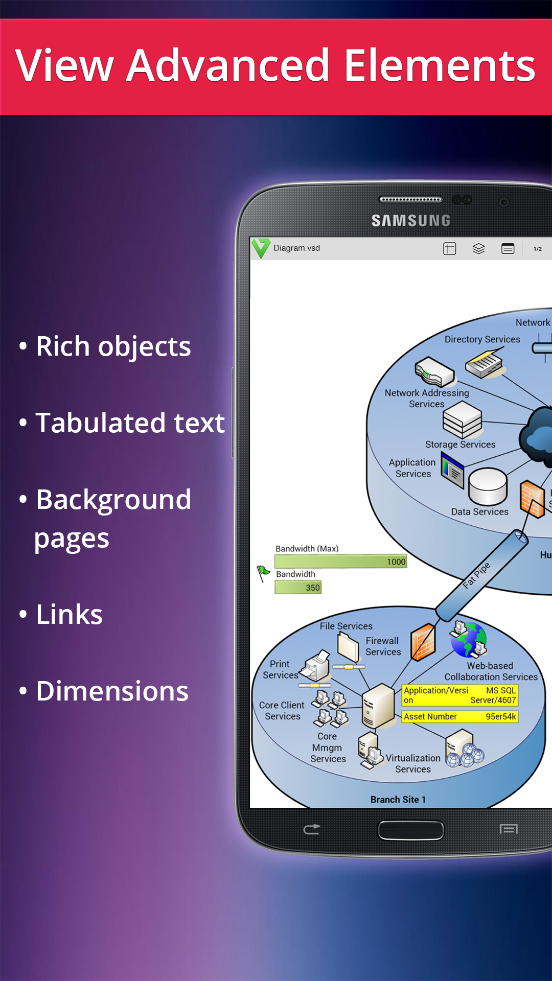 Android application VSD Viewer for Visio Drawings screenshort