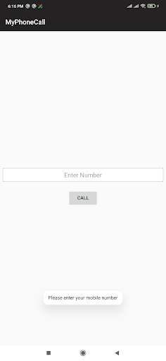 Android application MyPhoneCall screenshort