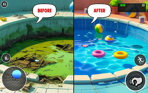 Swimming Pool Wash Cleaning 3D 5