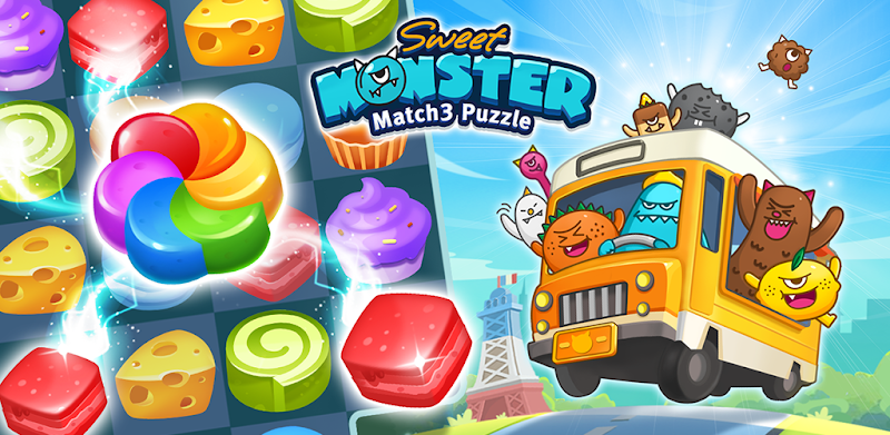 Sweet Monster™ Friends Match 3 Puzzle | Swap Candy