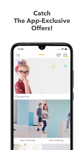 Android application nono Kids Fashion screenshort
